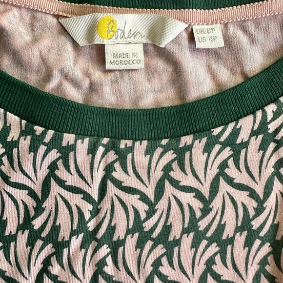 Boden green and pink Patterned Dress - Picture 11 of 13